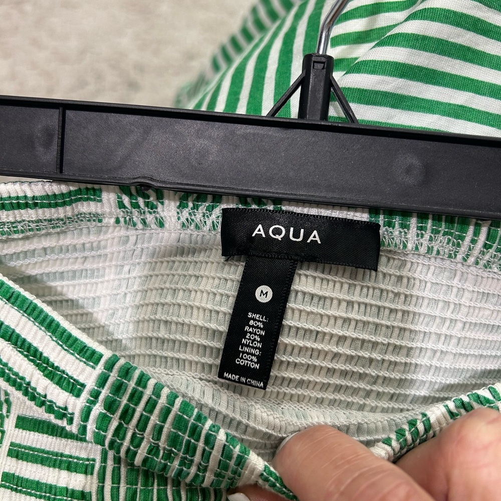 Aqua Striped Midi Skirt- Size Medium. Great condition. - Picture 5 of 5